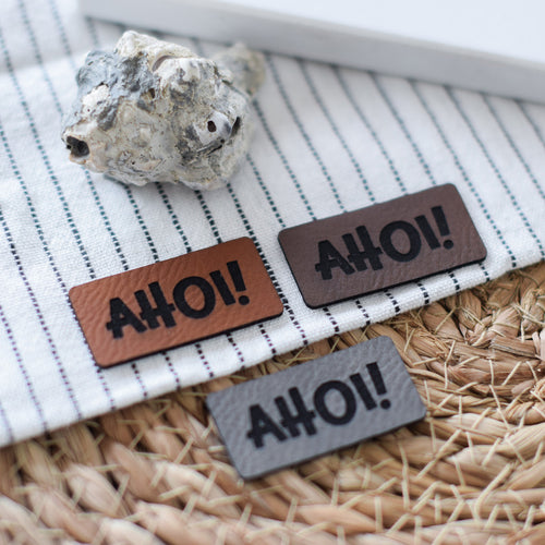 Kunstlederlabel "Ahoi!"