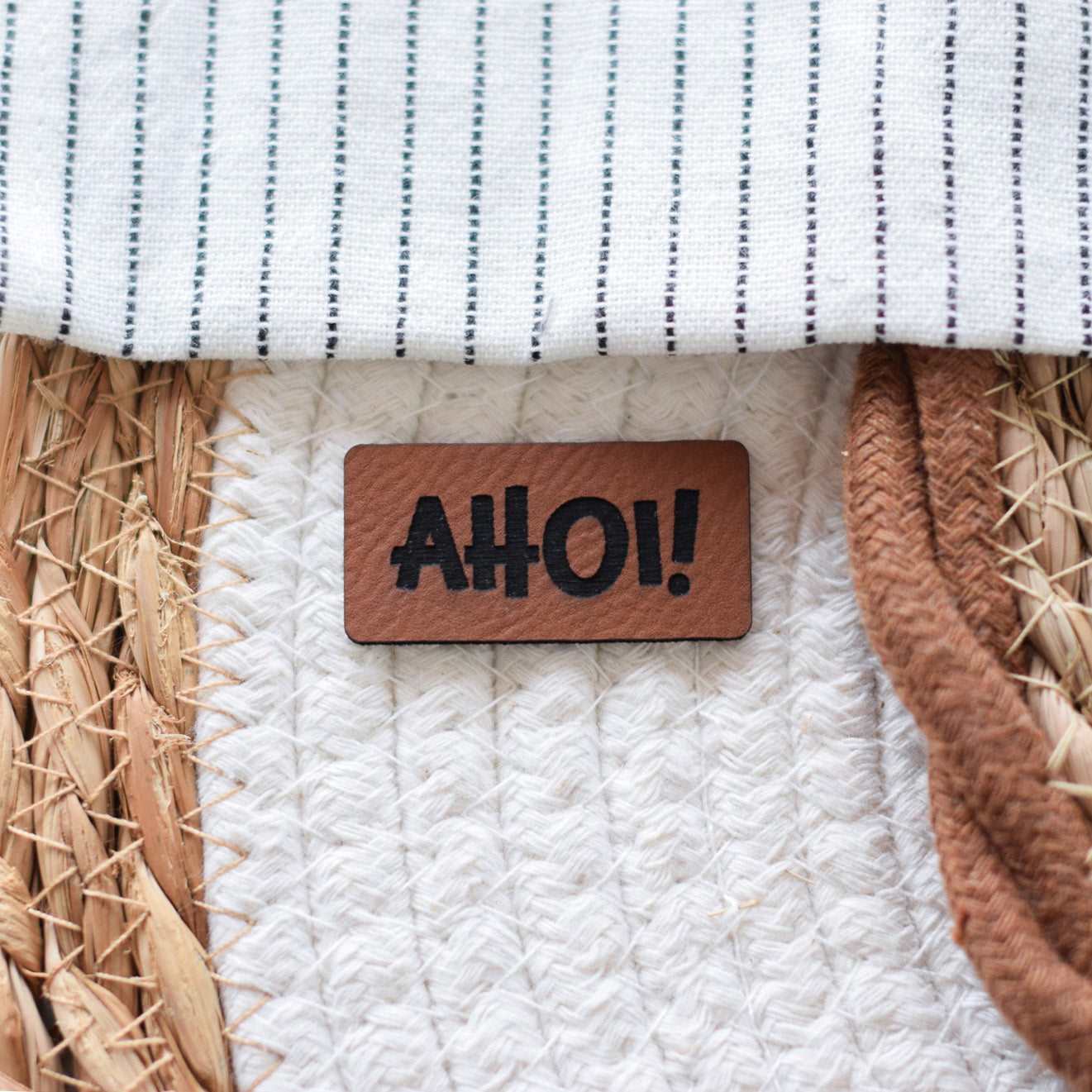 Kunstlederlabel "Ahoi!"