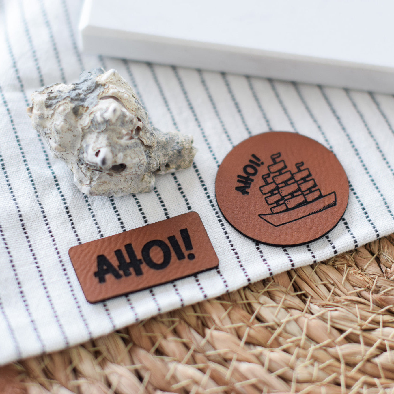 Kunstlederlabel "Ahoi!"