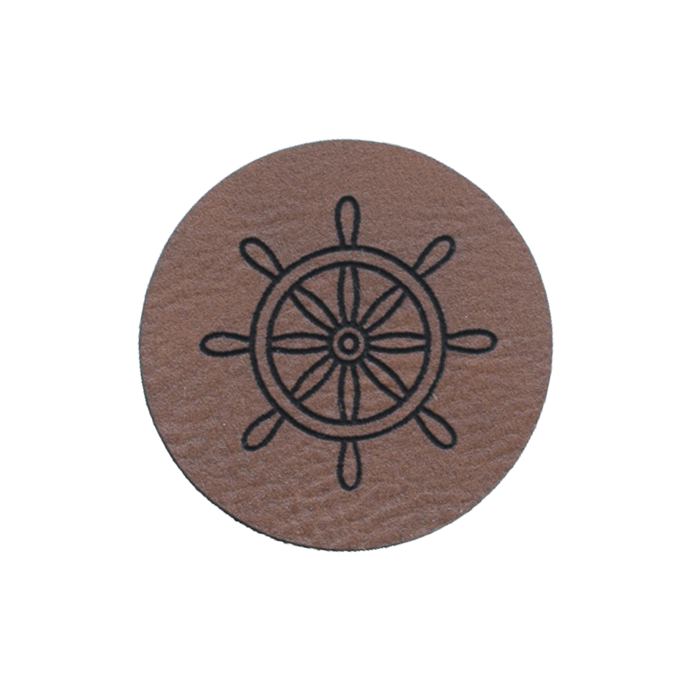 Kunstlederlabel "Steuerrad"