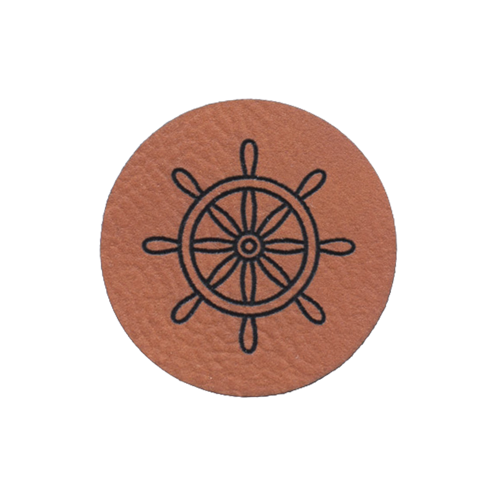 Kunstlederlabel "Steuerrad"