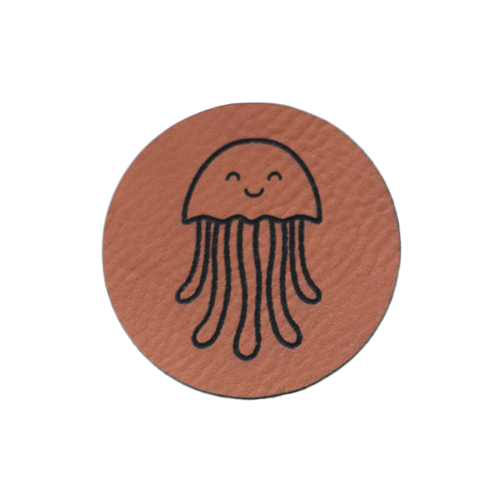 Kunstlederlabel "Qualle"