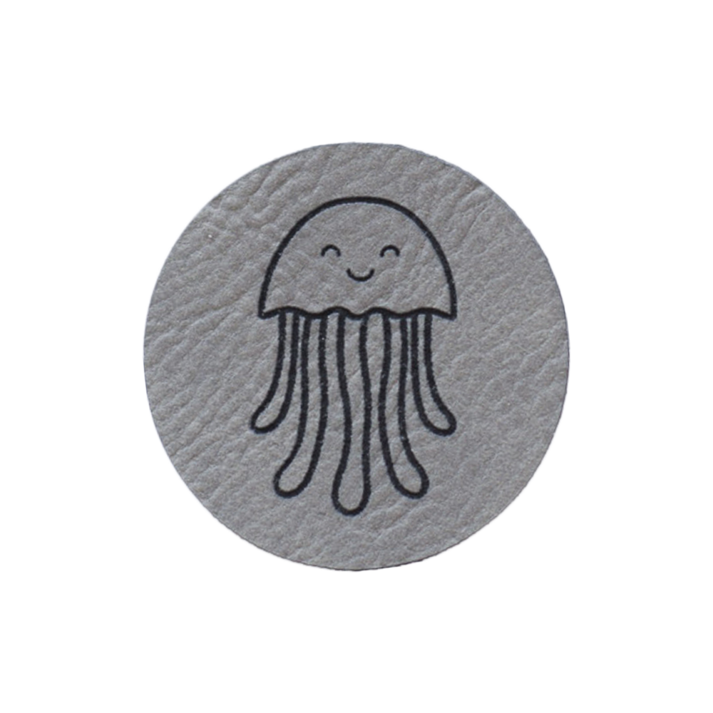 Kunstlederlabel "Qualle"
