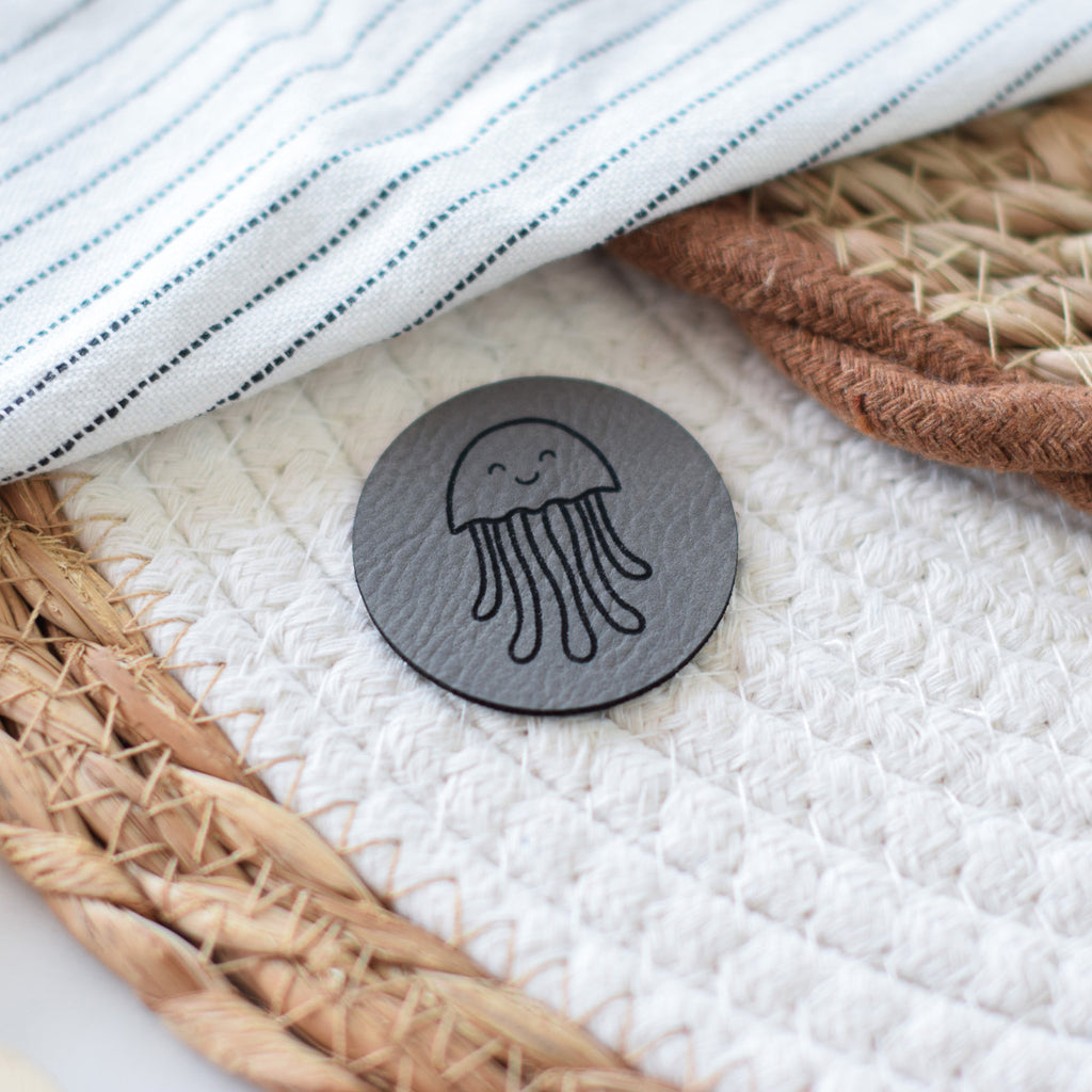 Kunstlederlabel "Qualle"