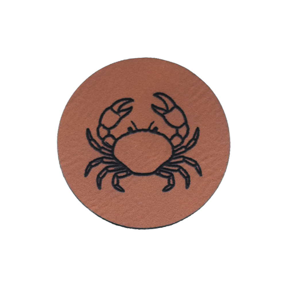 Kunstlederlabel "Krabbe"