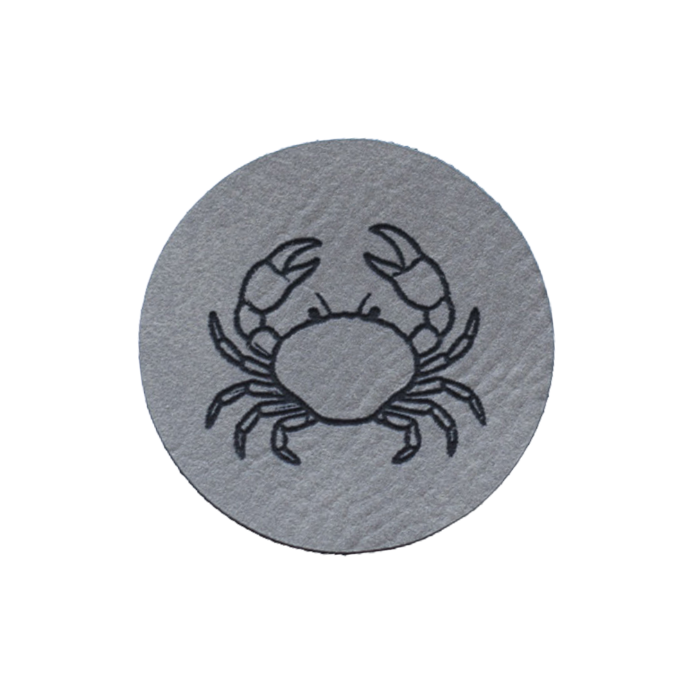 Kunstlederlabel "Krabbe"