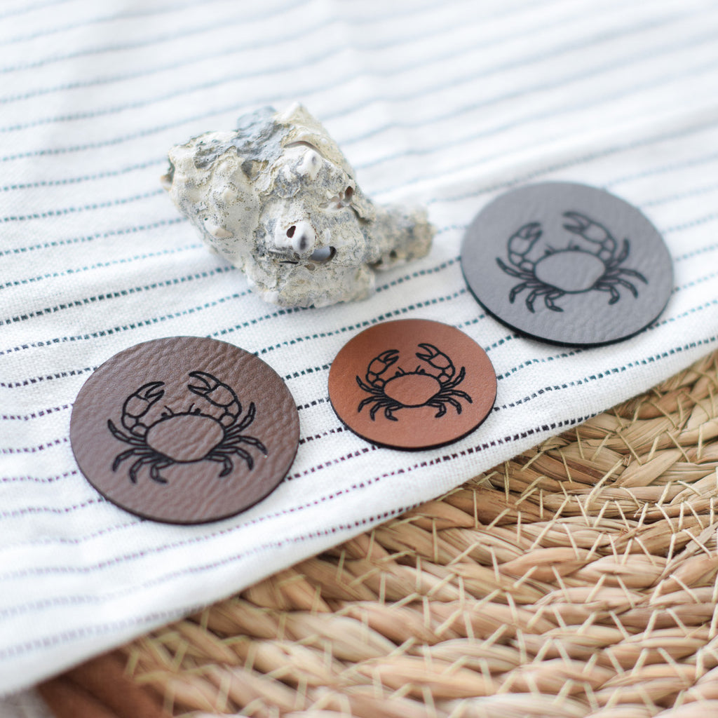 Kunstlederlabel "Krabbe"
