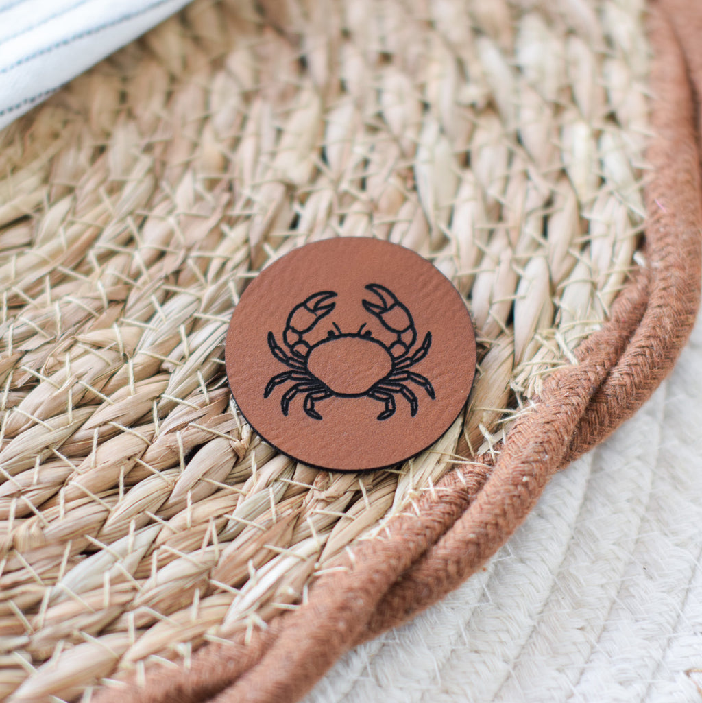 Kunstlederlabel "Krabbe"