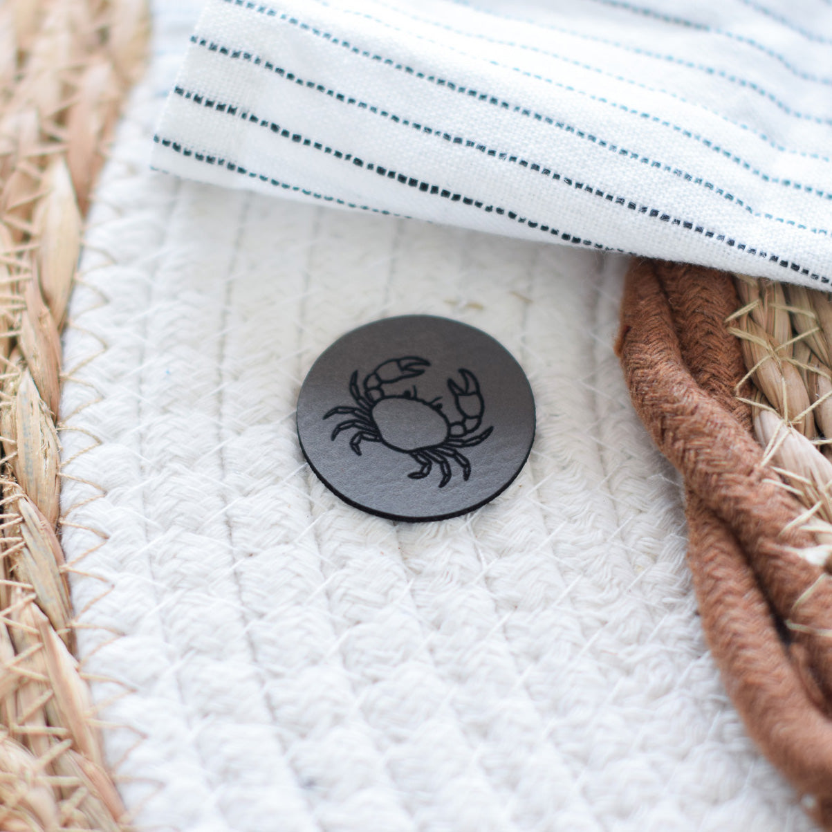 Kunstlederlabel "Krabbe"