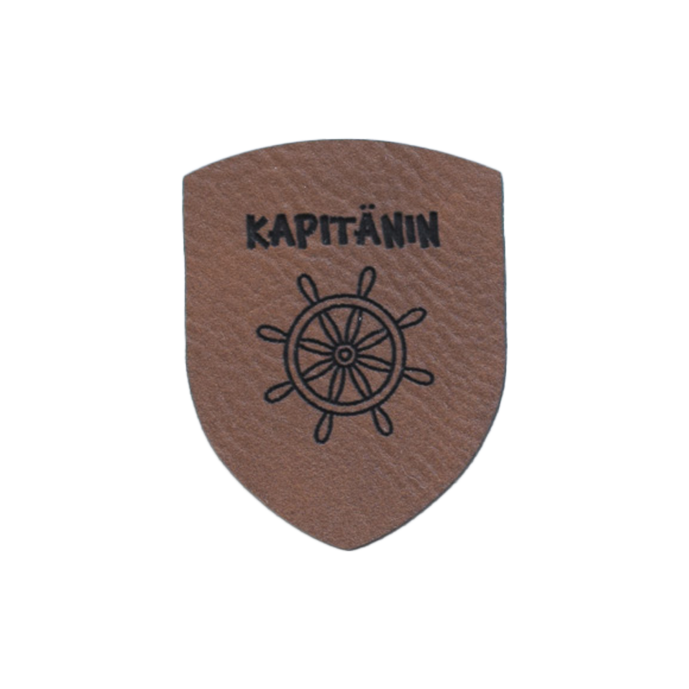 Kunstlederlabel "Abzeichen Kapitänin"