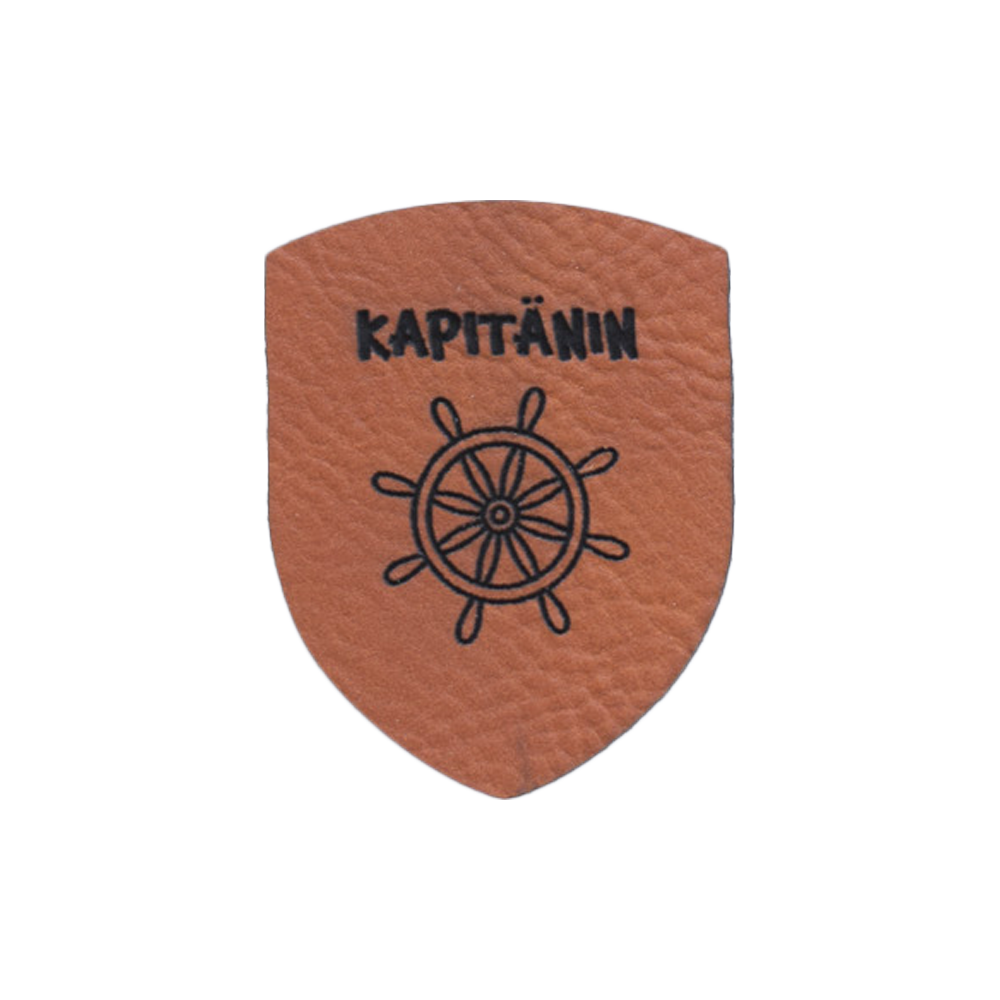 Kunstlederlabel "Abzeichen Kapitänin"