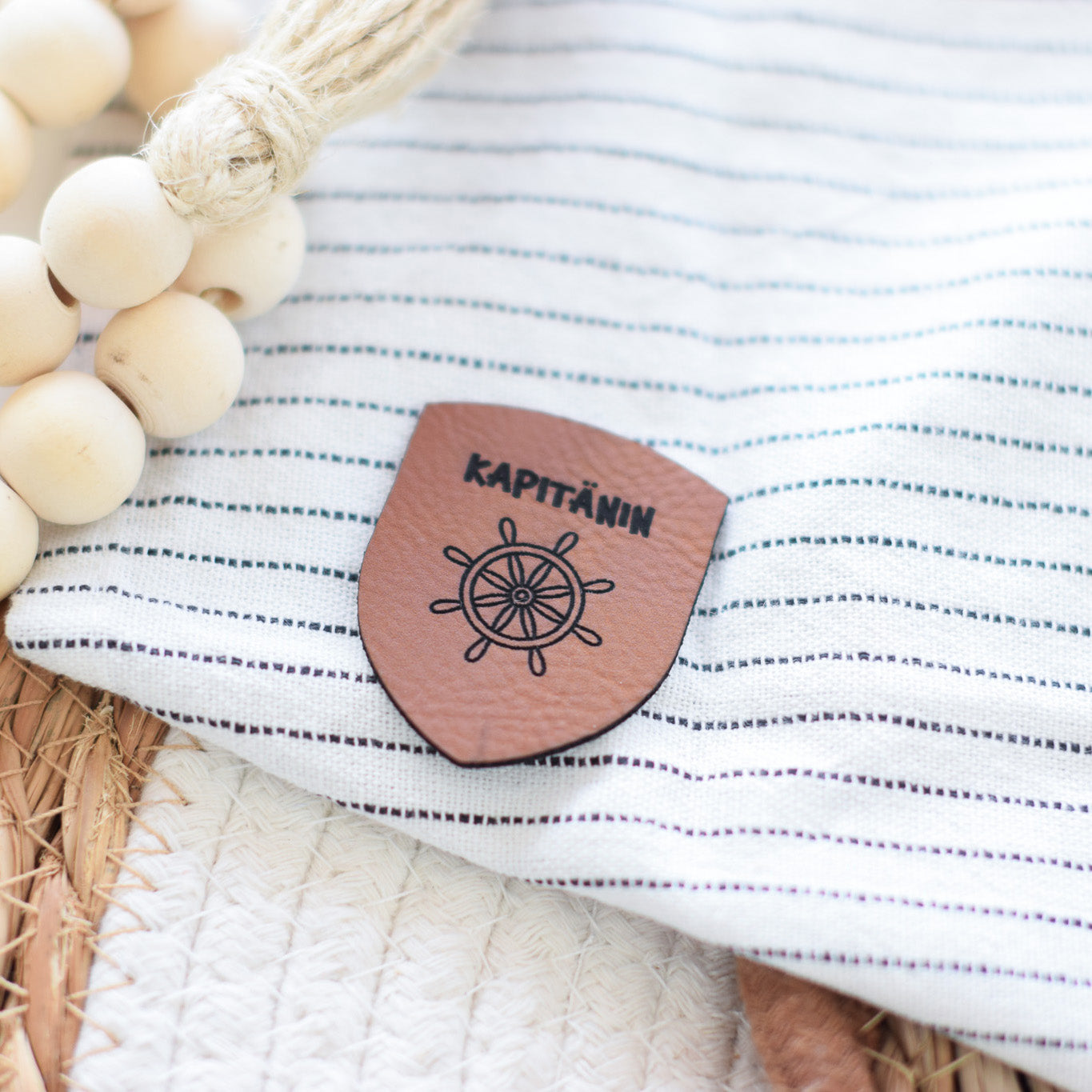 Kunstlederlabel "Abzeichen Kapitänin"