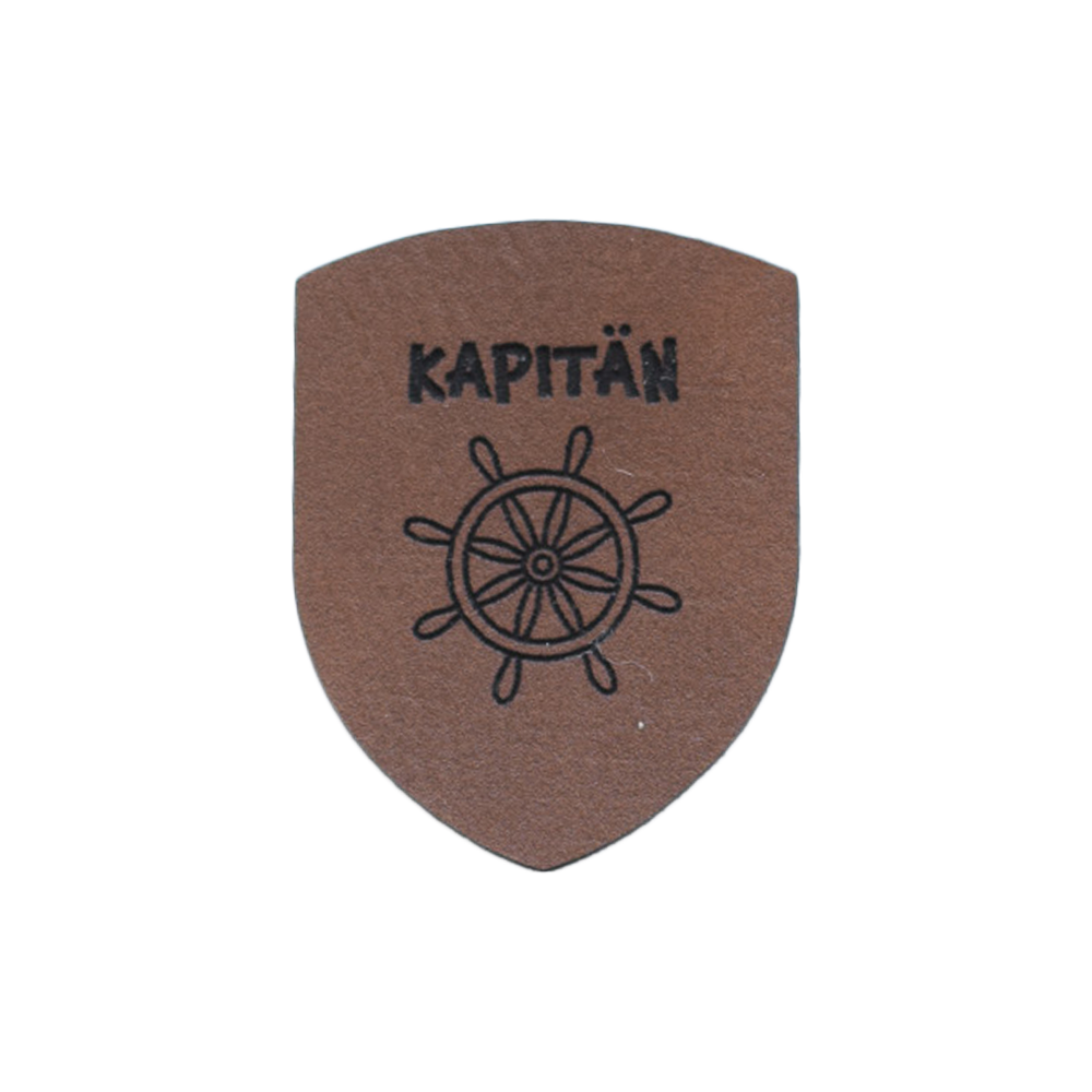 Kunstlederlabel "Abzeichen Kapitän"