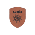 Kunstlederlabel "Abzeichen Kapitän"