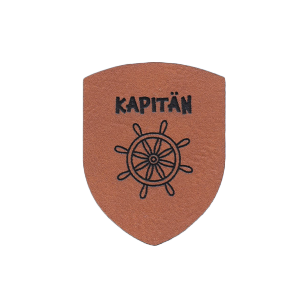 Kunstlederlabel "Abzeichen Kapitän"