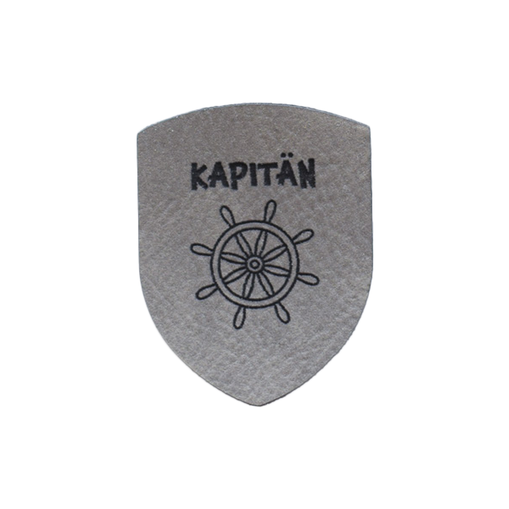 Kunstlederlabel "Abzeichen Kapitän"