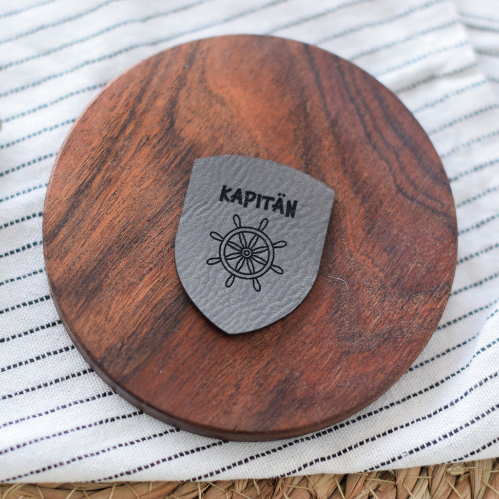 Kunstlederlabel "Abzeichen Kapitän"