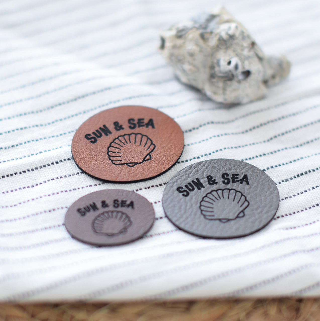 Kunstlederlabel "Sun & Sea"