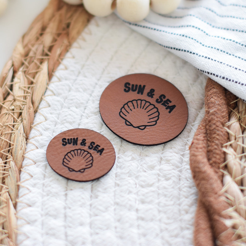 Kunstlederlabel "Sun & Sea"