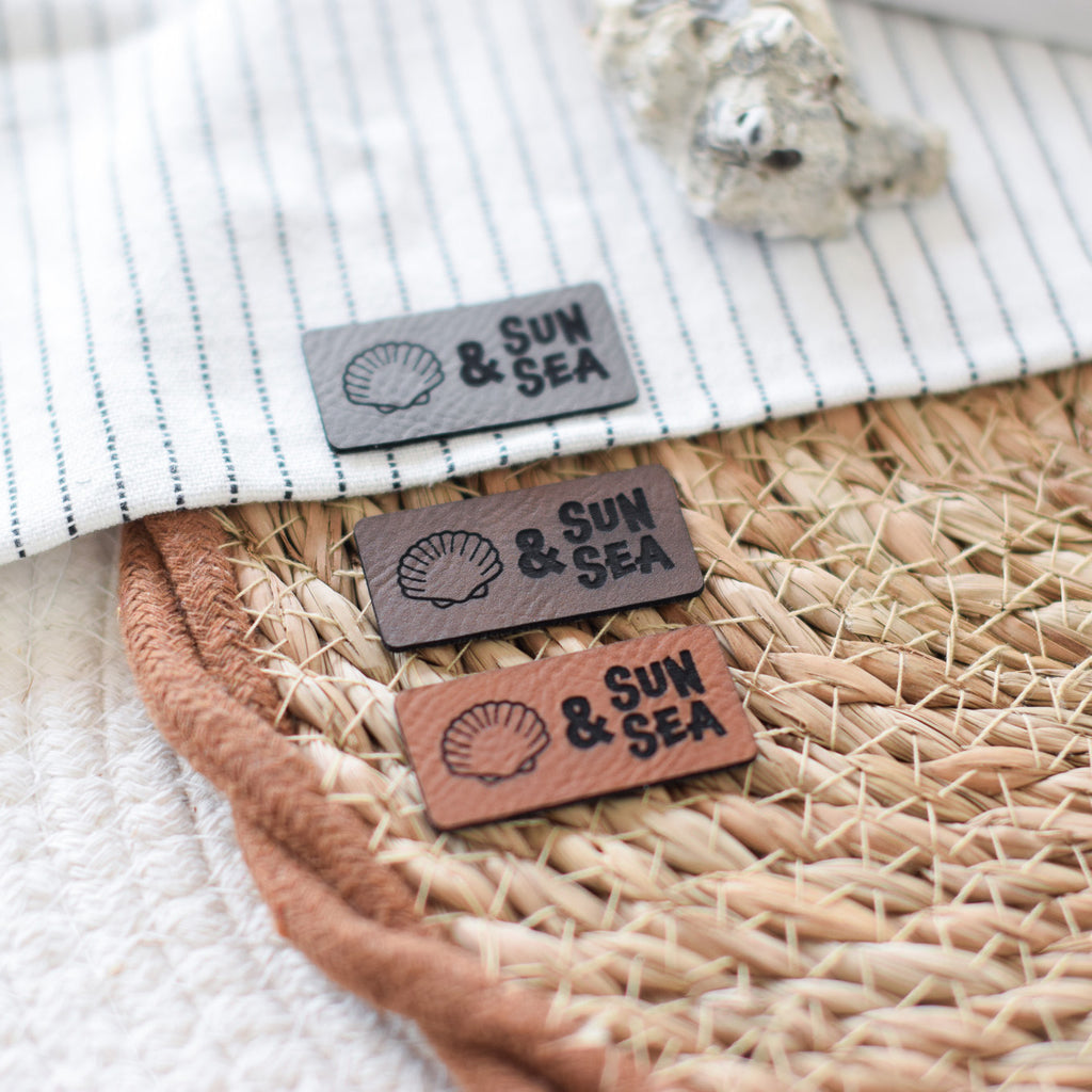 Kunstlederlabel "Sun & Sea"