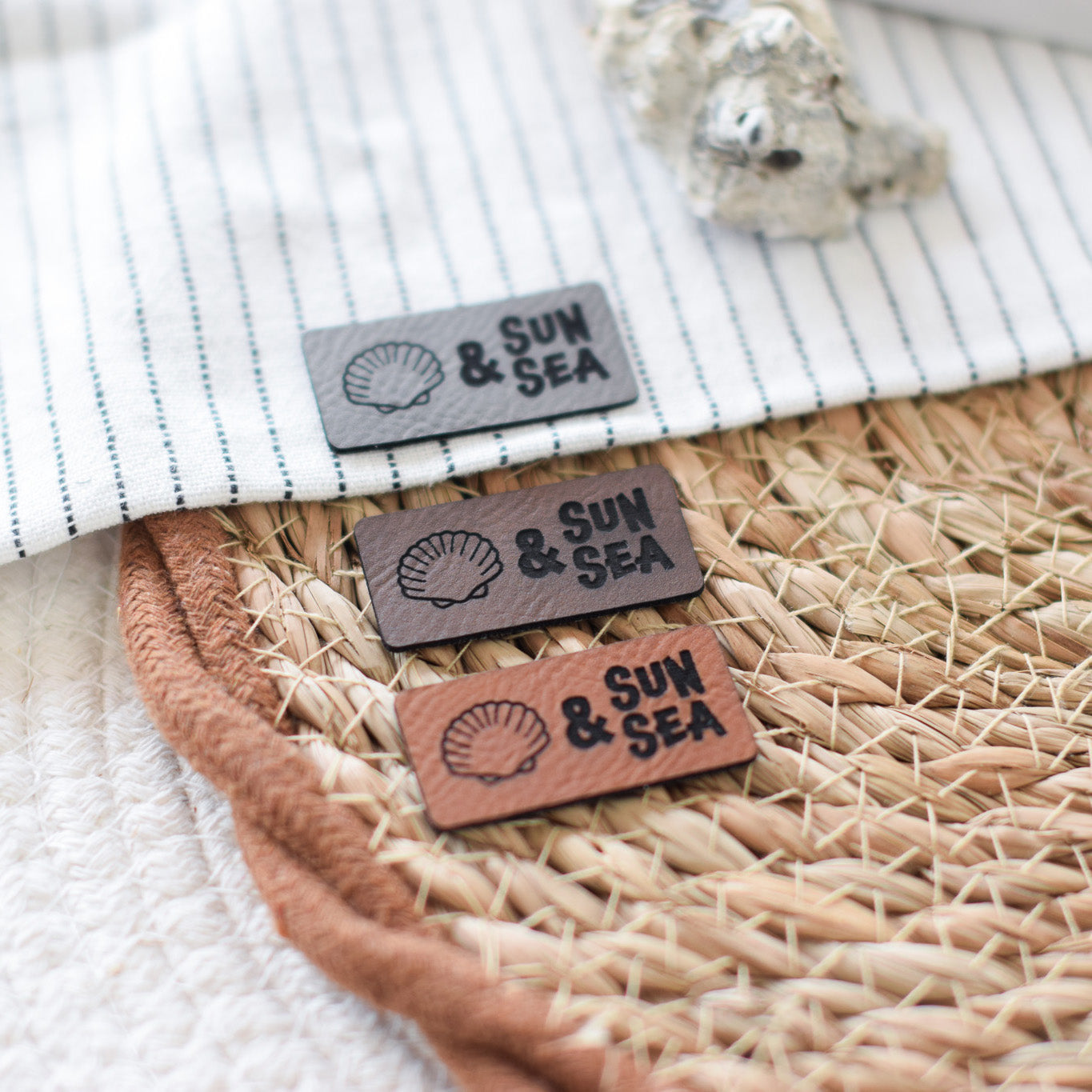 Kunstlederlabel "Sun & Sea"