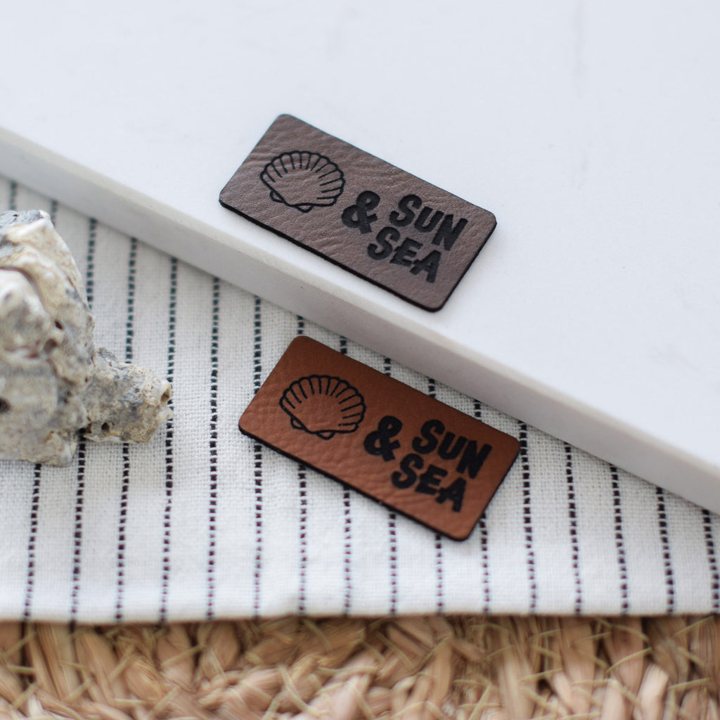 Kunstlederlabel "Sun & Sea"