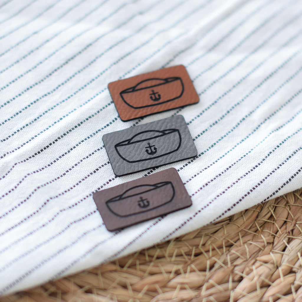 Kunstlederlabel "Matrosenkappe"