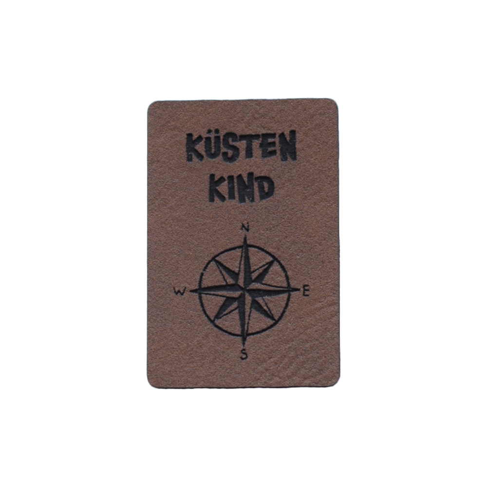 Kunstlederlabel "Küstenkind Kompass"