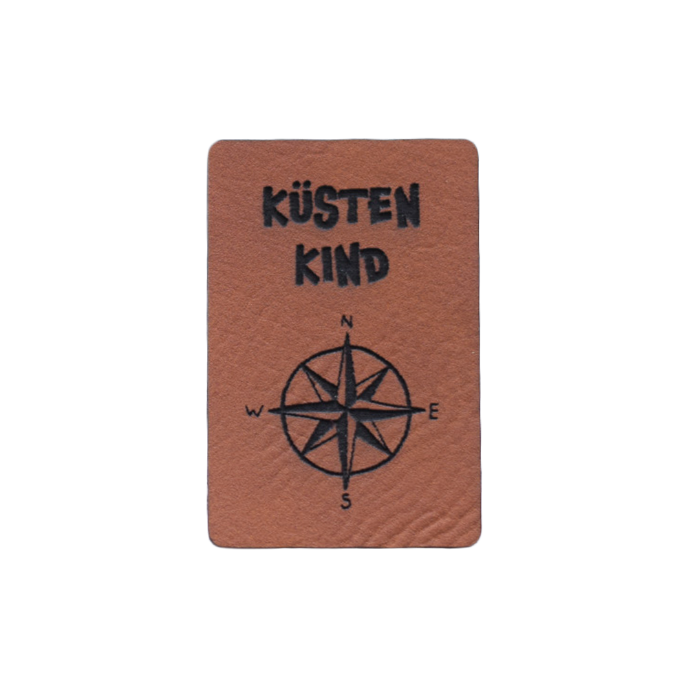 Kunstlederlabel "Küstenkind Kompass"