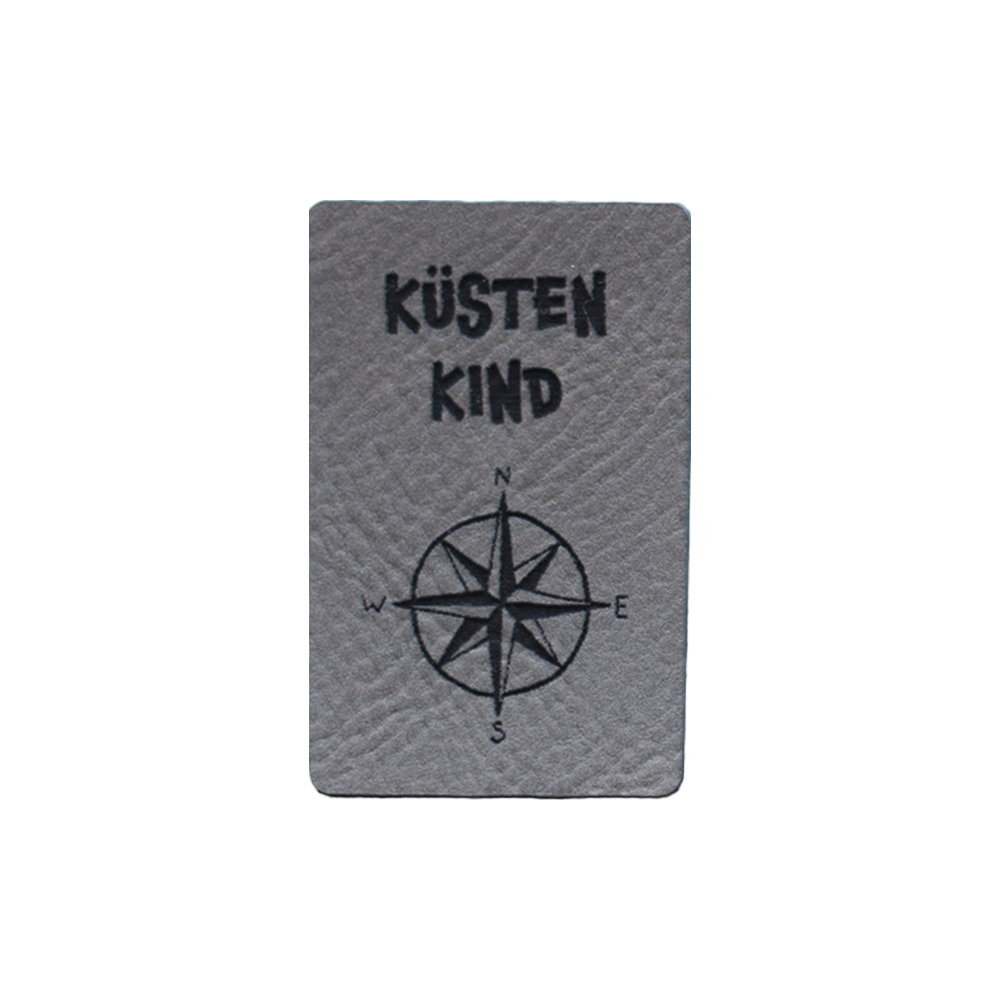 Kunstlederlabel "Küstenkind Kompass"
