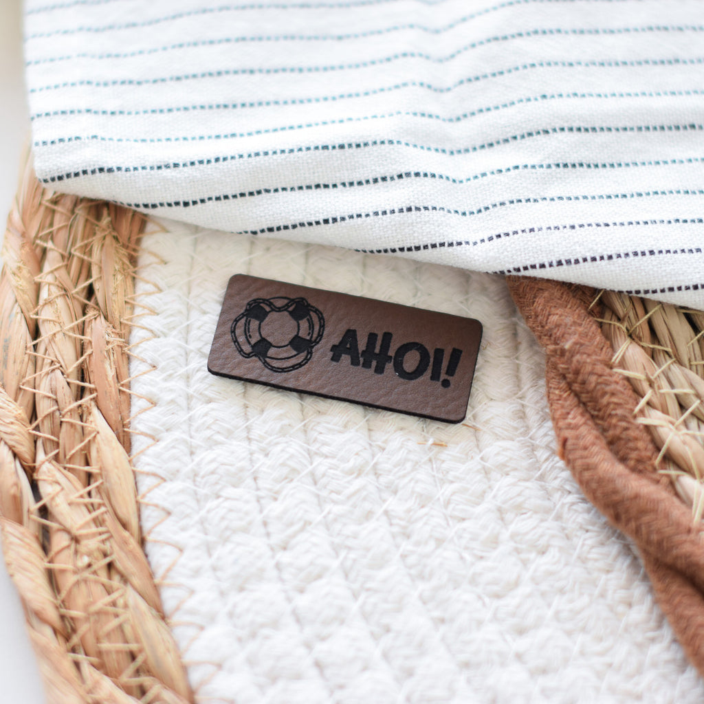 Kunstlederlabel "Rettungsring Ahoi!"