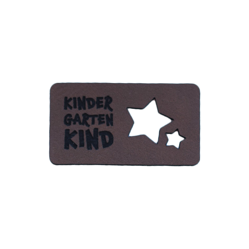 Kunstlederlabel "Kindergartenkind Sterne"
