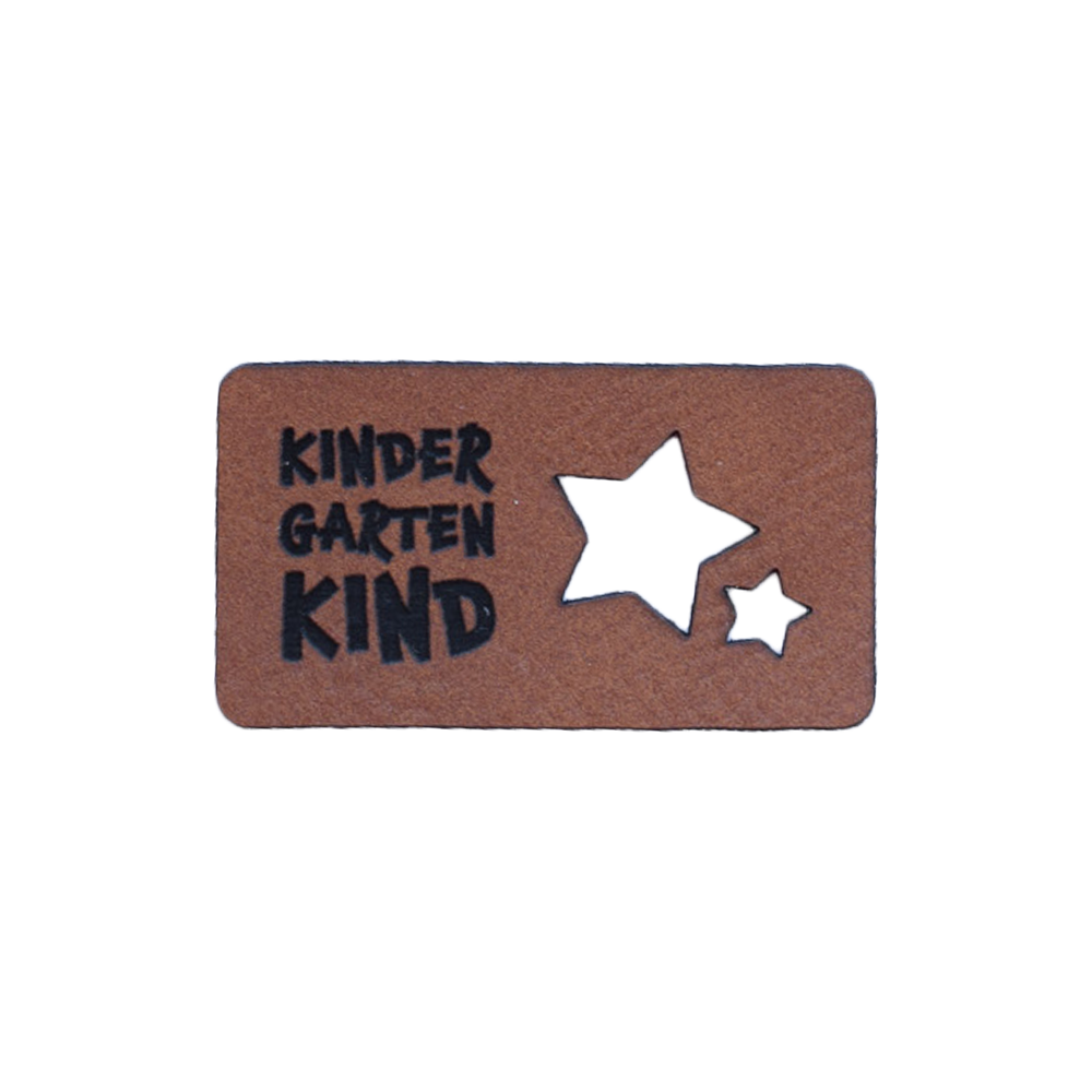 Kunstlederlabel "Kindergartenkind Sterne"