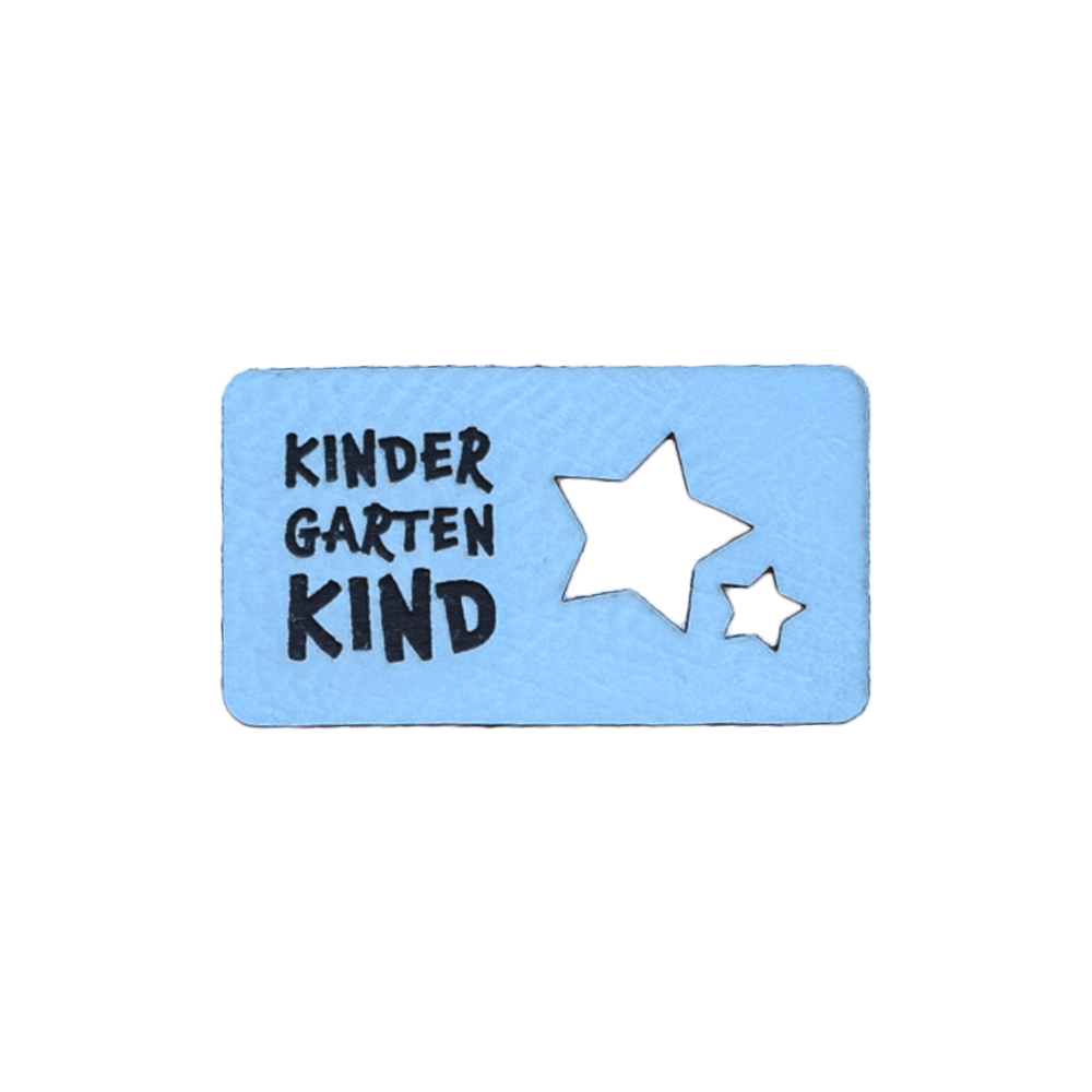 Kunstlederlabel "Kindergartenkind Sterne"