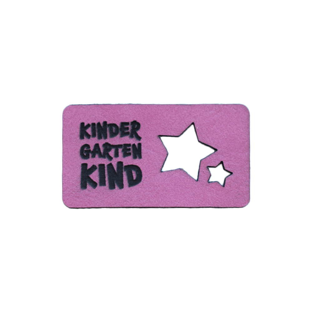 Kunstlederlabel "Kindergartenkind Sterne"