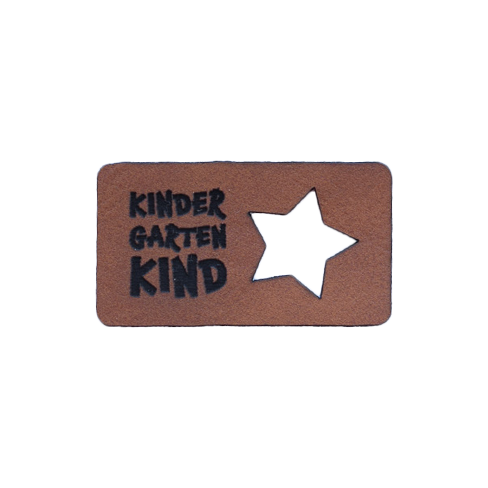 Kunstlederlabel "Kindergartenkind Stern"