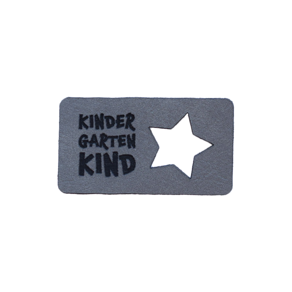 Kunstlederlabel "Kindergartenkind Stern"
