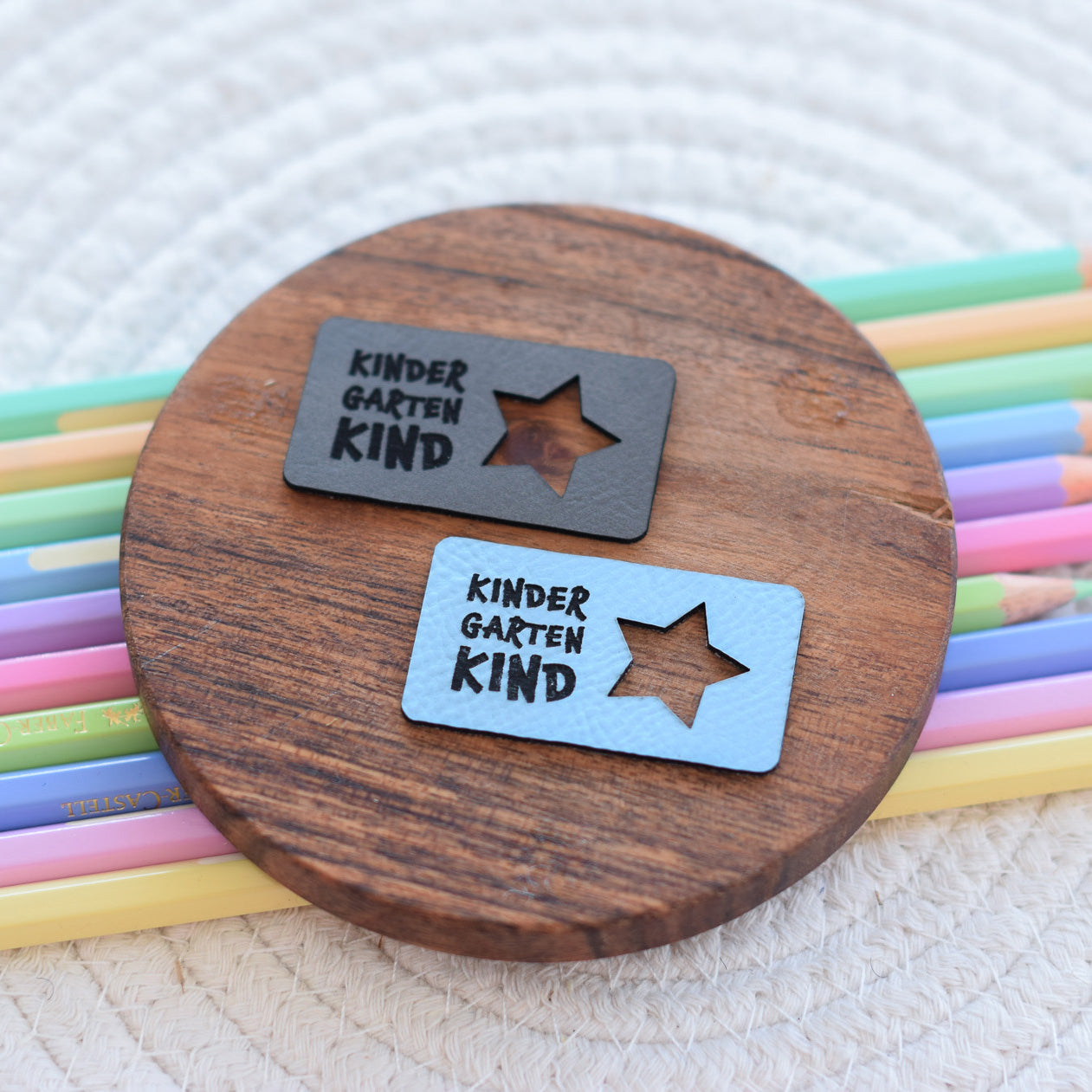 Kunstlederlabel "Kindergartenkind Stern"