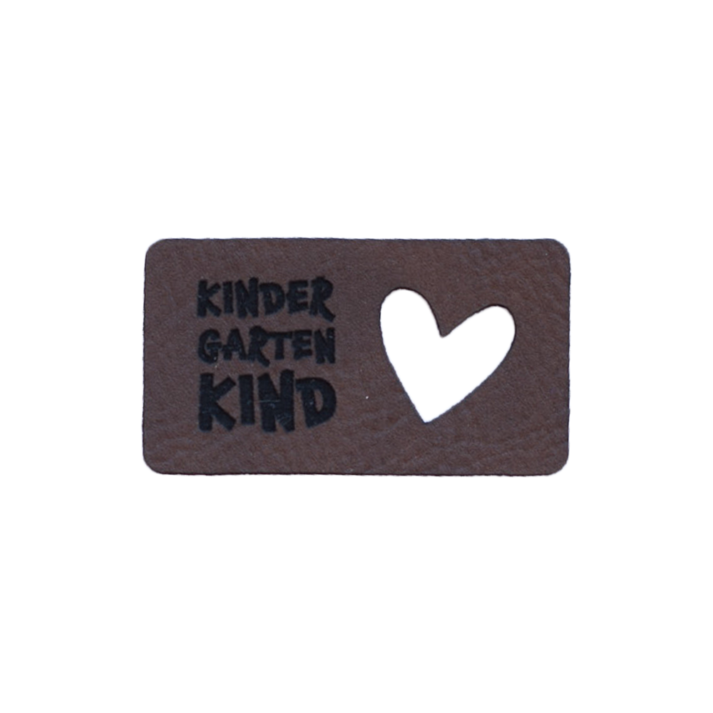 Kunstlederlabel "Kindergartenkind Herz"