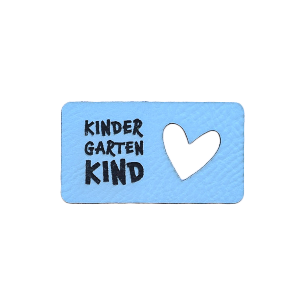 Kunstlederlabel "Kindergartenkind Herz"