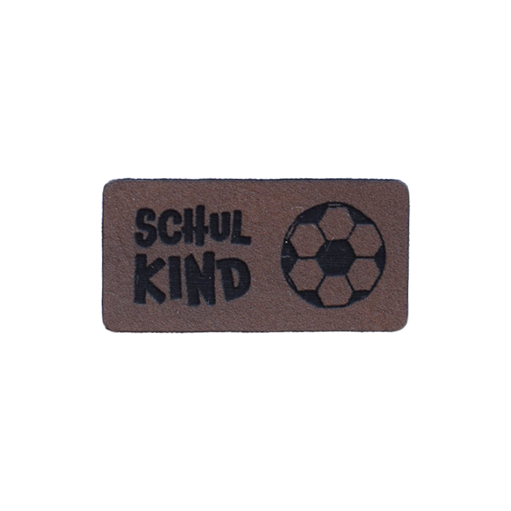 Kunstlederlabel "Schulkind Fußball"
