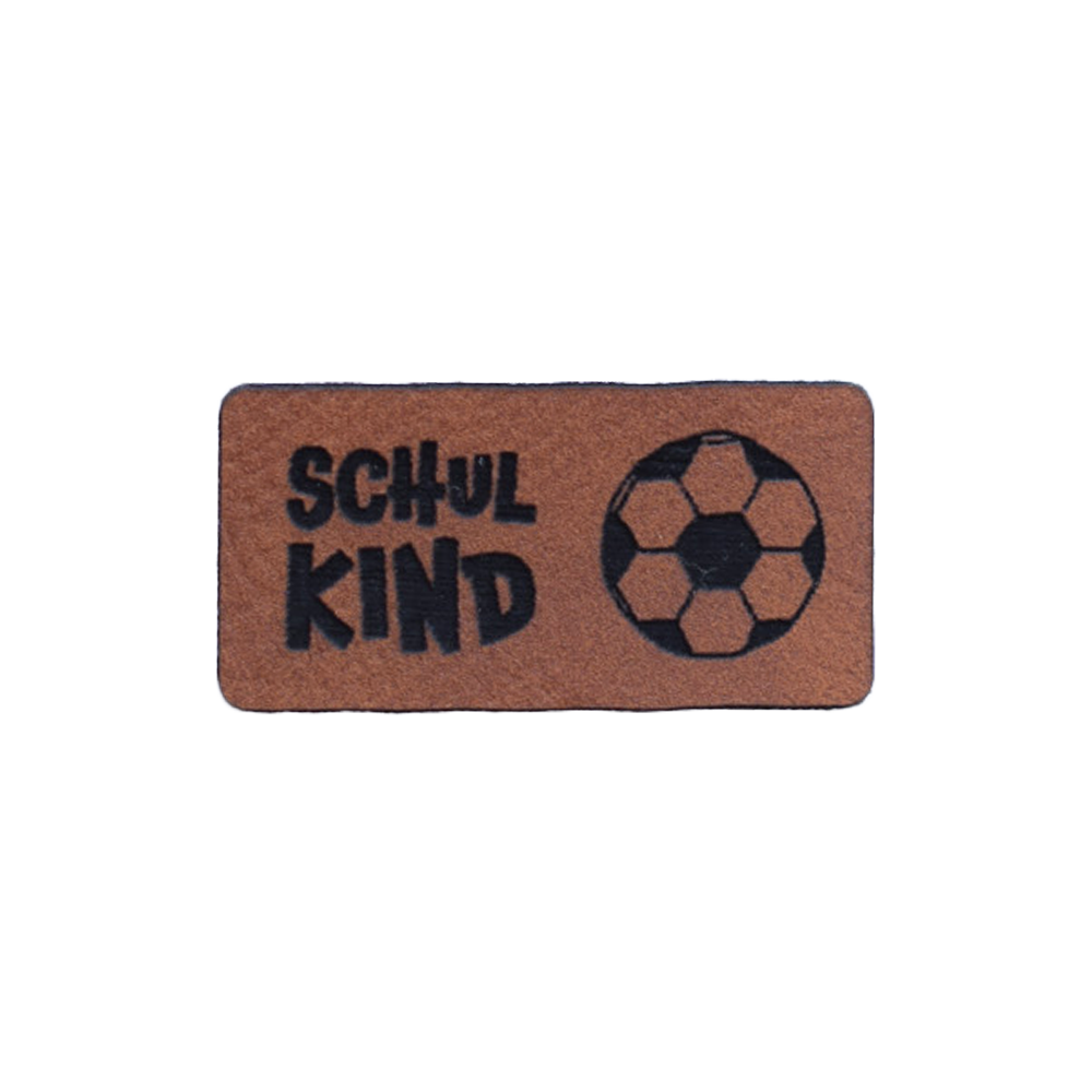 Kunstlederlabel "Schulkind Fußball"
