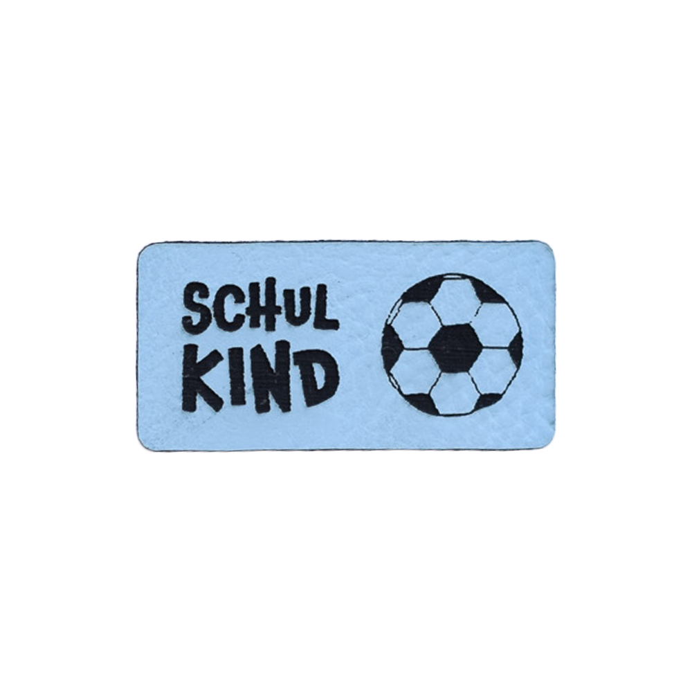 Kunstlederlabel "Schulkind Fußball"