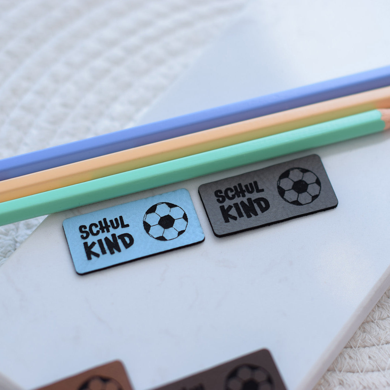 Kunstlederlabel "Schulkind Fußball"