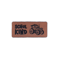 Kunstlederlabel "Schulkind Traktor"