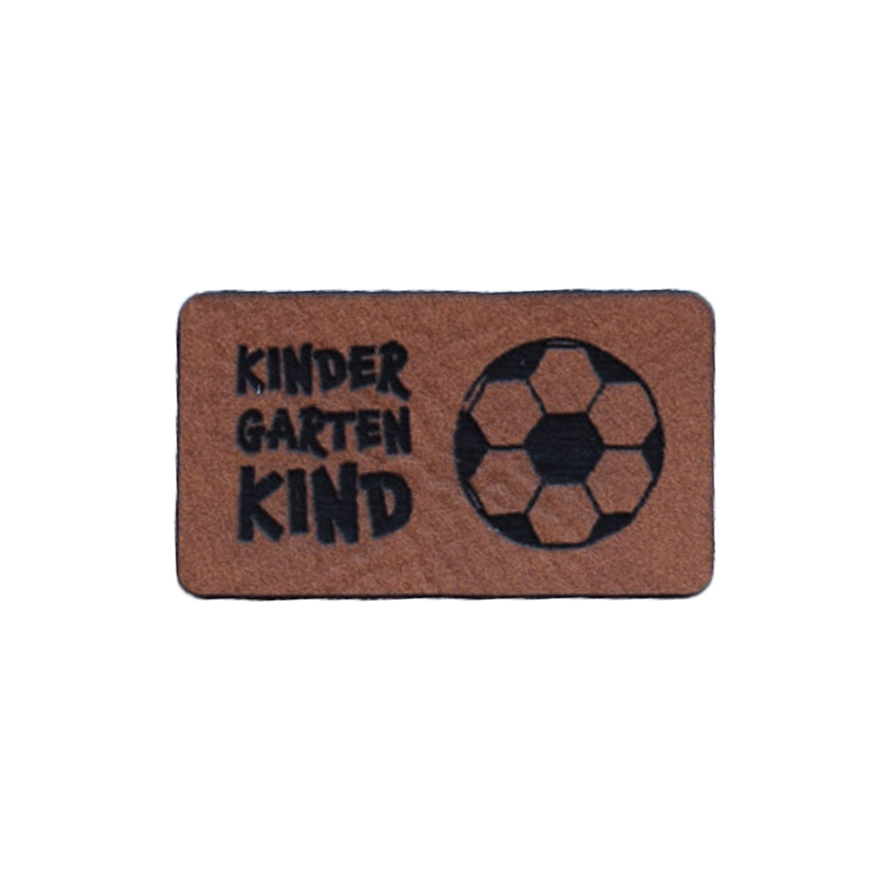 Kunstlederlabel "Kindergartenkind Fußball"