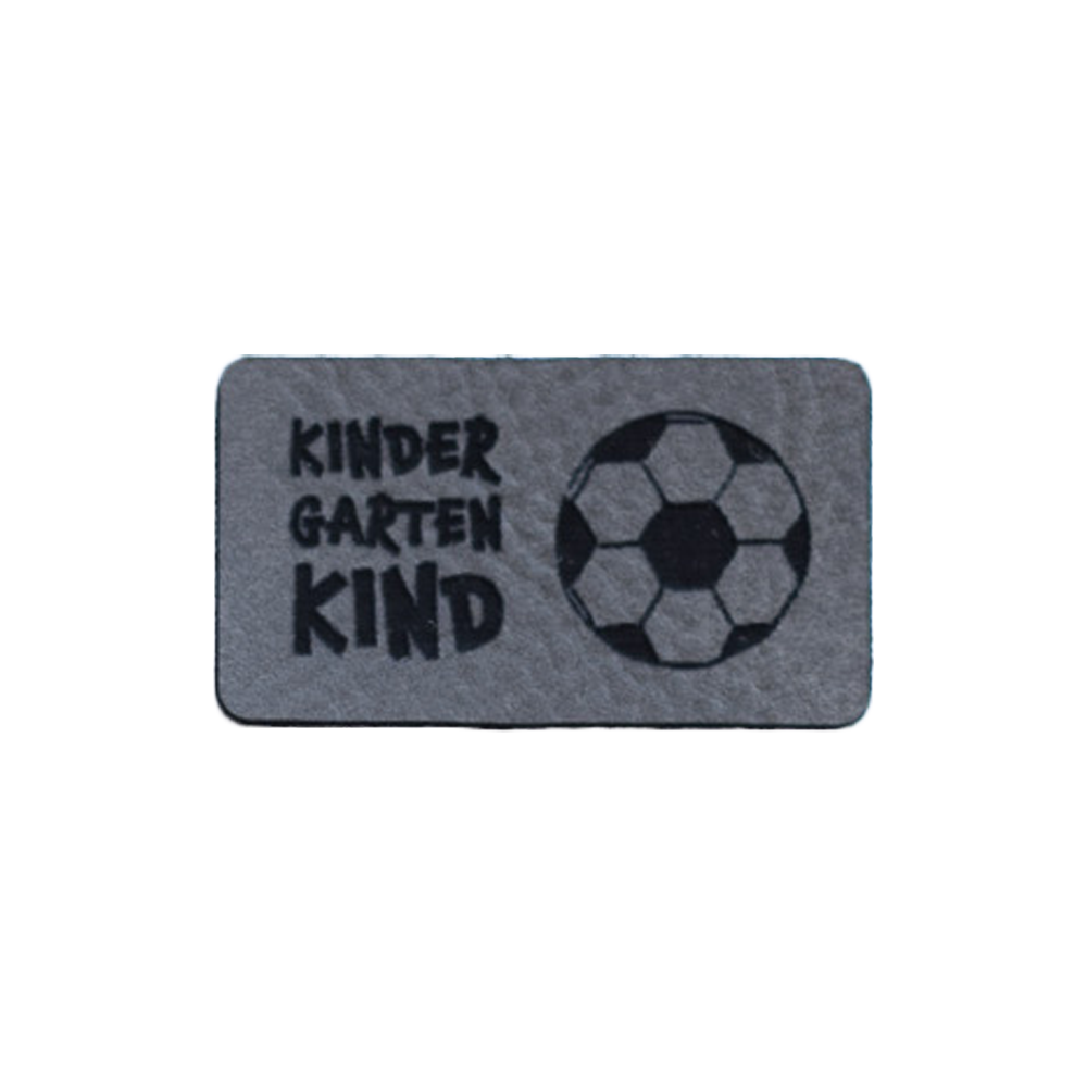 Kunstlederlabel "Kindergartenkind Fußball"