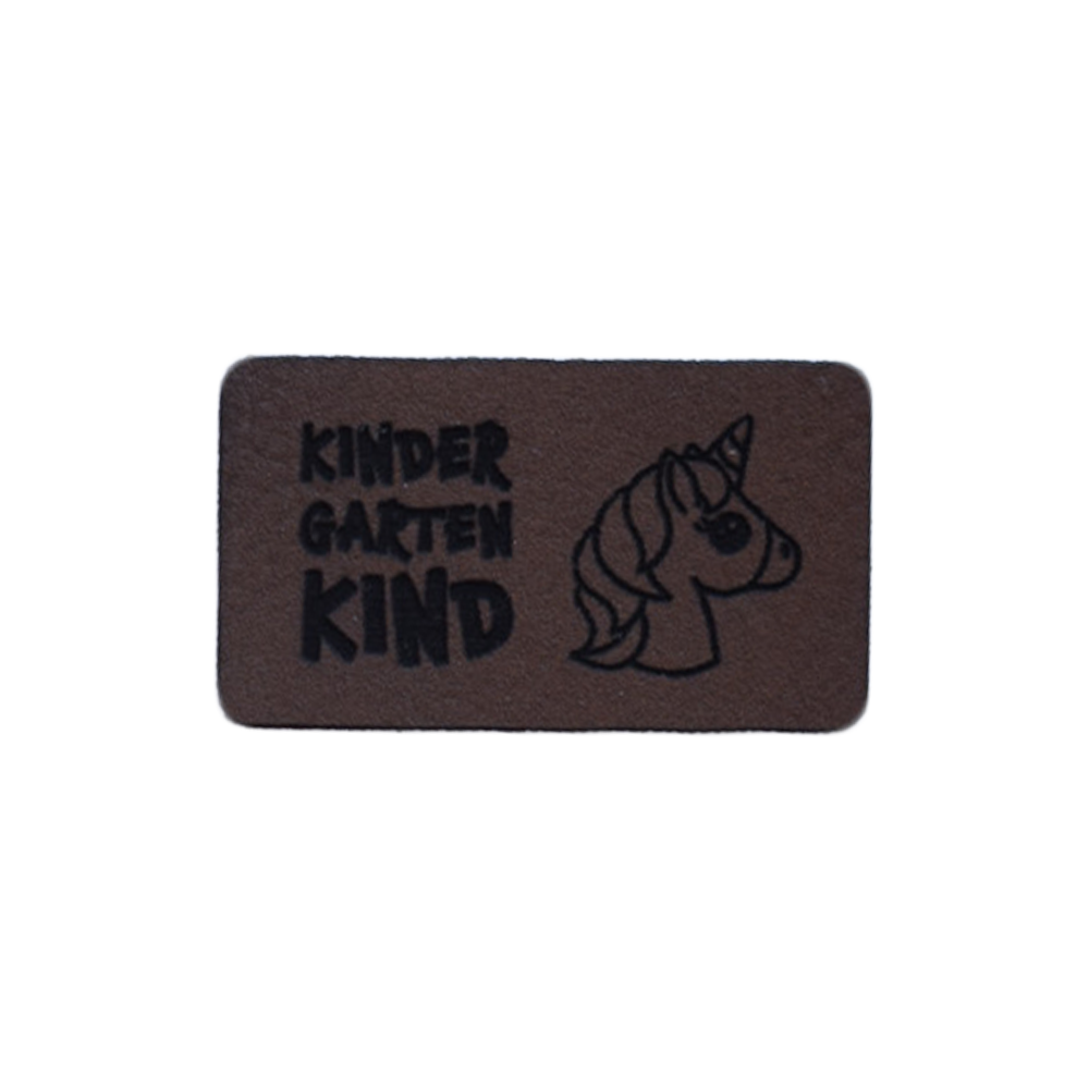 Kunstlederlabel "Kindergartenkind Einhorn"
