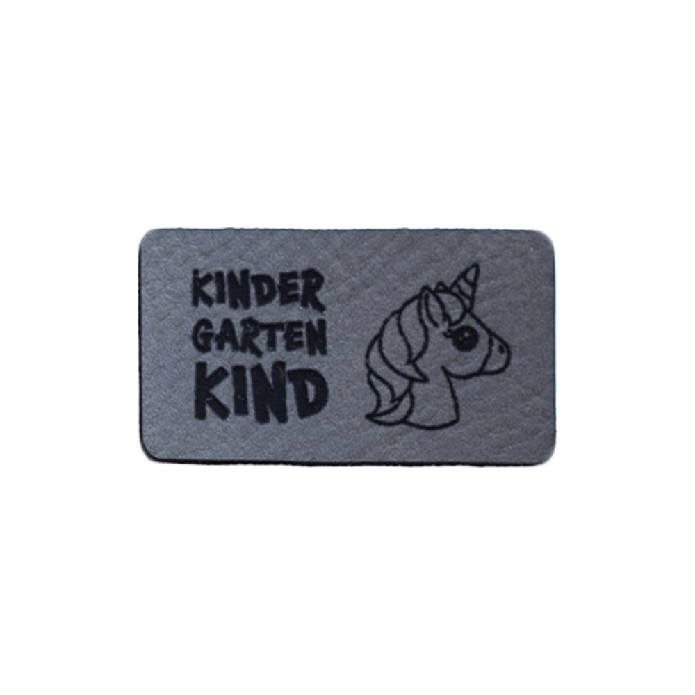 Kunstlederlabel "Kindergartenkind Einhorn"