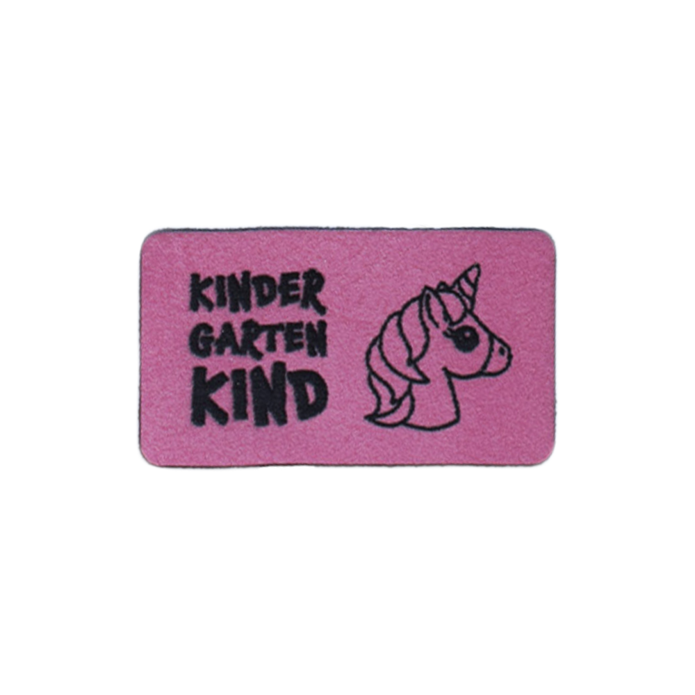 Kunstlederlabel "Kindergartenkind Einhorn"